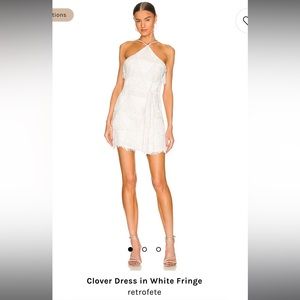 Retrofete Clover Dress in white fringe Size: XS